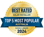 SunWiz Best Rated Solar Installer — Top 5 Most Popular in Australia, 2024